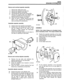 Page 336BRAKING SYSTEM 
Remove and overhaul  expander  assembly 
7. Remove the  rubber dust  cover. 
8. Remove the expander  and draw  link. 
9.  Remove  the  retainer  spring plate. 
10.  TDO106,254,254  Remove the  locking  plate. 
11.  Remove  the packing  plate and withdraw  the 
expander assembly from  the  back
-plate. 
12.  Remove  the two  plungers  and rollers. 
13.  Clean  all parts  in Girling  cleaning  fluid and 
allow 
to dry.  Examine  the components  for 
wear  and discard 
if unsatisfactory....