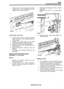 Page 362CHASSIS AND BODY 
5. Remove 
the two screws securing  the remote 3. Disconnect  the operating rod from the handle 
control  lever to the  mounting  panel and  mechanism. 
withdraw  the lever  and control  rod. 
4 Disconnect  the rod from the locking  barrel 
lever. 
Fitting remote control  lever 5. Remove  the two screws and withdraw  the 
handle  assembly. 
6. Feed the control  rod into  position  and loosely 
secure  the lever  to the  mounting  panel 
with 
the two screws. 
7. Connect  the control rod...