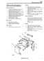 Page 370CHASSIS AND BODY 
DOOR LOCK, REAR DOOR  DEFENDER 110 
FRONT  AND REAR DOORS  DEFENDER 90 
Removal,  Defender 110 
Refitting 
15. Apply sealant  to the  lock  retainer  plates 
16.  Fit the  lock  to the  door  with a new  gasket  and 
complete  with the lock  trim 
1. Remove  the grab  handle  from the rear  door 17 Secure  with the retainer  plates screws. 
2 Remove  the rear  wiper  motor  cover.  washers and nuts. 
3. Remove  the harness  cover from the rear  door  Close the door  and check  for...