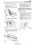 Page 56ADJUST TRANSMISSION  BRAKE  (Handbrake) 6. Fit the  clevis  pin, washer  and  a NEW split pin. 
7. Slacken  the  adjuster 1 or 2 notches  until 
1. Set the vehicle  on  level  ground  and chock the  handbrake shoes just  clear the drum. 
wheels. 
8. Apply  the handbrake  gradually. The  drum 
2. Release the  handbrake  fully.  should 
still  rotate on  the  first ratchet and start 
3. Remove  the clevis  pin connecting  the to come on at the  second  ratchet. 
handbrake  lever 
to the  relay  at  the...