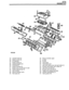 Page 71ENGINE 
RR3524M 
34. Cylinder  heads (2) 46. Plenum  chamber  upper 
35.  Rocker  covers 
(2) 47, Air filter 
36.  Oil separator 
48. Oil filler 
37.  Rocker  shafts 
(2) 49. Thermostat 
38.  Hydraulic  tappets (8)  50. Thermostat  cover 
39.  Pushrods  (8) 
51. Inlet valve  spring,  cap, seal 
and collets (8) 
40.  Rocker  brackets  (8) 52. Exhaust valve spring,  cap, collets (8) 
41.  Rocker  arms (4) left  and (4) right  53. Inlet valve  and seat  (8) 
42.  Rocker  shaft springs  (6) 
54. Exhaust...