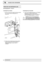 Page 8576CHASSIS UND KAROSSERIE
6
REPARATUR TÜRSCHLOSS- UND GRIFFEINSTELLUNG
Servicereparatur Nr. - 76.37.47
Innentürgriff zum Schloß
1.Bauen Sie zuerst die Türgriff-Umrandung wieder
ein, um die korrekte Einstellposition zu
bekommen.
2.Rotieren Sie die federgespannte Nyloc-Mutter
nach rechts oder links, um die Länge der
Betätigungsstange zu kürzen oder zu
verlängern.Türaußengriff zum Türschloß
3.Lösen Sie die Betätigungsstange vom Plastikteil
des äußeren Türgriffs. Drehen Sie die
Betätigungsstange nach rechts...