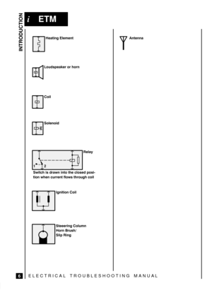 Page 9INTRODUCTION
6
ETM
ELECTRICAL TROUBLESHOOTING MANUA L
12
 
	  



     
  
  
   

 
 
 
 


 