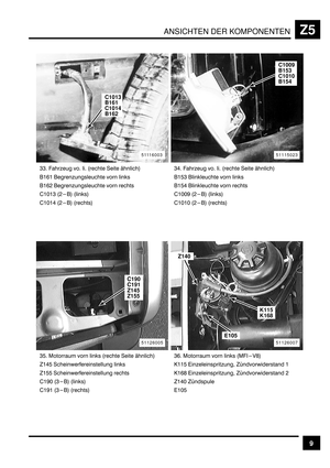 Page 381ANSICHTEN DER KOMPONENTENZ5
9
** 4	
   :		 		 %<
&D& 	
	
		  
&D) 	
	
		  	
$&E&* :)< :<
$&E&+ :)< :	   :		 		 %<
6&+B 					
 
6&BB 					
 	
$&LE :*< :<
$&L& :*< :	   :>4-1G<
.&&B ,		#
 60	 &
.&DG ,		#
 60	 )
6&+E 60#	
,&EB
51126007
K115
K168
E105
Z140
51126005...