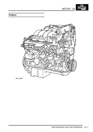 Page 271MOTOR - V8
BESCHREIBUNG UND FUNKTIONSWEISE 12-2-1
MOTOR -  V8 BESCHREIBUNG UND FUNKTIONSWEISE
V8-Motor 