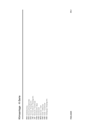 Page 74Klimaanlage - K-Serie
38.2
FREELANDERB125
Schalterbeleuchtung
B145
Beleuchtung Klimaanlagenschalter
D144
Thermostat - Klimaanlage (A/C)
J136
Warn-/Kontrolleuchte - Klimaanlage (A/C)
J151
Warnleuchte - Frischluft/Umluft
K108
Sammelanschluß - Masse
K109
Sammelanschluß
M140
Elektromotor - Umluft
S184
Schalter - Gebläsemotor
S185
Schalter - Frischluft/Umluft
S194
Schaltergruppe - Klimaanlage (A/C) 