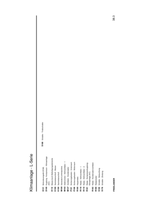 Page 76Klimaanlage - L-Serie
38.3
FREELANDERD131
Motorsteuergerät (ECM)
D149
Kupplung - Kompressor - Klimaanlage
(A/C)
E110
Masse durch Befestigungselemente
K108
Sammelanschluß - Masse
K109
Sammelanschluß
M100
Generator/Lichtmaschine
M102
Elektromotor - Kühlventilator - 1
M137
Ventilator - Kondensator
P101
Sicherungskasten - Innenraum
P108
Sicherungskasten - Motorraum
R100
Hauptrelais
R118
Relais - Kühlventilator - 1
R119
Relais - Kühlventilator - 2
R181
Relais - Kompressorkupplung -
Klimaanlage (A/C)
R182...