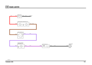 Page 115CIGAR LIGHTER 
Freelander (LHD)11449
CIGAR LIGHTER
VWR004000-A-01
IN2 IN1
2A 2B
1
POS4-CRANKPOS3-IGN POS2-AUX150 AMPLINK 1
EA RTH (E107)
12 VOLTS
60 AMPLINK 2
15 AMP
FUSE 1015 AMP
C0028-7
C0588-1C0045-1
C0632-1 C0192-2
C0028-3
C0089-1 C0089-2 C0585-1C0571-2
C0550-4
BATTERY (P100)
CIGAR LIGHTER (J165)
0550 (K108)HEADER EARTH FUSE BOX-ENGINE COMPARTMENT (P108)
COMPARTMENT (P101) FUSE BOX-PASSENGER
SWITCH-IGNITION (S176)
B,40.0
PS,2.5D
R,25.0
NR,4.5D
B,1.5D
PR,1.5D 