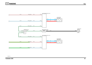 Page 34WINDOWS 
Rear
Freelander (LHD)33
5
Rear
VWR004370-A-02C DB A
8 AMP8 AMP
C0046-1 C0046-2
C0290-11C0290-9C0550-6 C0290-10C0436-10 C0803-10C0732-5
C0435-10 C0803-10C0732-5 C0436-11 C0803-11C0436-9 C0803-9
C0304-1 C0732-3 C0732-4 C0304-2
C0732-1 C0732-2
C0435-11 C0803-11
C0435-9 C0803-9
C0304-1 C0732-3 C0732-4 C0304-2 C0732-1
C0732-2
SWITCH-ISOLATOR (S236)
REAR-RH (M111) MOTOR-WINDOW-REAR-LH (M112)MOTOR-WINDOW- SWITCH-WINDOW-REAR-LH (S141) SWITCH-WINDOW-REAR-RH (S140)
0550 (K108)
HEADER-EARTH
HEADER 0290...