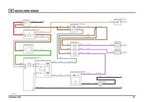 Page 79HEATED FRONT SCREEN 
Freelander (LHD)7840
HEATED FRONT SCREEN
VWR004570-A-01
IN2 IN1
2A 2B
1
POS4-CRANKPOS 3 -I G N POS 2 - AU X
2 1
87A87
86 85 30
-+-+
C0811-1
7.5 AMPFUSE C30 AMPFUSE A30 AMPFUSE B1.2 WATTI LLUMINATION (B126)ON/OFF
FIXINGS (E110)EARTH VIA
20 AMP
FIXINGS (E110)EARTH VIAFIXINGS (E110)EARTH VIA
C0563-1
15 AMPFUSE 860 AMPLINK 3
EARTH (E107)
12 VOLTS
20 AMP
C1860-3B C1860-3A C0192-1
C1704-2 C0420-2 C1704-1 C0420-1
C0285-15 C0285-18 C1860-1B
C1860-2B C1860-2A C1860-1A
C0131-4 C0131-5
C0131-1...