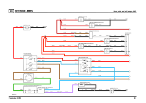 Page 91EXTERIOR LAMPS 
Head, side and tail lamps - NAS
Freelander (LHD)90
43
EXTE RIOR LAMPS
Head, side and tail lamps - NAS
VWR004470-A-01
IN2 IN1
2A 2B
1
POS4-CRANKPOS 3 -I G N POS 2 - AU X
3 2
13
2 12 1
FLASH (Y166)DIP/MAIN (Y167) HEADLAMPS (Y165) SIDE LAMPS (Y164)
5 WATT
5 WATT
C0562-1
15 AMPFUSE 8LINK 360 AMP
C0556-1
FED CBA
LINK 1240 AMP
5 WATT
12 VOLTS
LINK 9
EARTH (E107)
40 AMP
5 WATT
10 WATT
C0041-1 C0041-3
C0041-6
C0041-5C0041-2 C0041-4C0919-2 C0919-1
C0551-10 C0918-2 C0918-1
C0440-4 C0399-4 C0723-19...