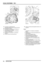 Page 443SCHALTGETRIEBE - ’PG1’
10
REPARATUREN
42.2 Schrauben zur Befestigung des
Motorlagerungshalters links am Getriebe entfernen.
43.Getriebehalter entfernen.
44.6 Schrauben zur Befestigung des Getriebes am
Getriebeanbaublech entfernen.
45.Mit Unterstützung eines Helfers, vorsichtig das
Getriebe vom Motor lösen.
46.Getriebe ganz herunterlassen und Hebezeug
entfernen.
47.Getriebe unter dem Fahrzeug entfernen.48.O-Ring von Zwischenreduziergetriebe entfernen und
wegwerfen.
Einbau
1.Auflageflächen von Getriebe und...