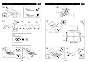 Page 4?
16
17
18
V VU
UB
B 
 5 50
03
31
14
40
0/
/5
50
03
38
82
20
0L
LA
AN
ND
D 
 R RO
OV
VE
ER
R
6/20
15
30
V VU
UB
B 
 5 50
03
31
14
40
0/
/5
50
03
38
82
20
0L
LA
AN
ND
D 
 R RO
OV
VE
ER
R
5/20
90mm
140mm
140mm
90mm150mm 160mm
50mm
50mm
19
1
2
3
x4
14
✘✔
13
20
x4
21 