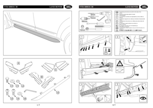 Page 2VTD 500010/20 LAND ROVER
2/7
VTD 500010/20 LAND ROVER
1/7
x2
x4
x2
x20 x20
x4A
B
C
x6
44mm
10mm15mm5mm
x7
x2
1
2
3
5
The following instructions are valid for both sides of the 
vehicle.
Folgende Anweisungen gelten für beide 
Fahrzeugseiten.
Les instructions suivantes sont applicables aux deux côtés du
véhicule.
Les istruzioni seguenti sono valide per entrambe le fiancate della
Vettura.
Las siguientes instrucciones son válidas para ambos lados del
vehiculo.
As instruções a seguir aplicam-se a ambos os...