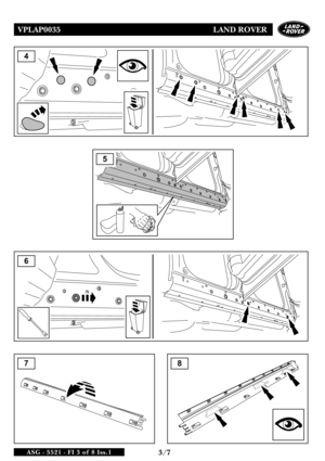 Page 4VPLAP0035 LAND ROVER
3/7ASG - 5521 - FI 3 of 8 Iss.1
6
78
5
4  