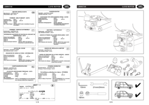 Page 2LR005740 LAND ROVER
2/6
x2
x4
x6
21mm/24mm 10mm
18mm
✔
✔
LR005740 LAND ROVER
1/6
MOTOR VEHICLE DATA
Manufacturer - Land Rover Ltd
Official Motor Type - LA-LS
TOWBAR - MULTI HEIGHT - DATA
Coupling class  - A50-X                F
Approval number  - 5078-00        3761-01
D-Value - 16.5 kN
S-Value - 150 kg
Max Trailer Weight  - 3500 kg (NOTE! refer to handbook for gross 
trainweight.)
FAHRZEUGDATEN
Hersteller - Land Rover Limited 
Offizieller Motortyp - LA-LS
ZUGSTANGE FÜR VERSCHIEDENE HÖHEN - DATEN...