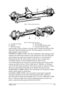 Page 35APRIL 195030Fig. 9.  Front axle (front view).Fig. 10.  Front axle (rear view).
A – Axle filler/level plug.
B – Breather.
C – Brake bleed nipple.D – Oil drain plug.
E – Axle secondary filler/level plug.
F – Tracta joint filler/level plug.
correct grade, using a syringe or oil-gun, until it reaches the bottom of the
filler hole. Replace the plug securely. The total capacity of each unit is
approximately 1 pint (0,5 litre).
STEERING LUBRICATION. The only component in the steering system
requiring any...