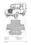 Page 91APRIL 195086Fig. 37.  Full-length hood fitted.
Fig. 38.  Full-length hood.
A – Front hood stick
B – Rear hood stick
C – Sockets
D – Front hood staysE – Rear hood stays
F – Thumbscrews securing stays
G – Front hood eyes
H – Windscreen sockets 