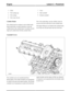 Page 219Collet3
Valve spring cap4
Valve spring5
Valve stem oil seal6
Valve7
Inlet camshaft8
Exhaust camshaft9
Cylinder Heads
The cylinder heads are unique to each cylinder bank.
Deep-seated bolts, to reduce distortion, secure the
cylinder heads to the cylinder block. Two hollow dowels
align each cylinder head with the cylinder block.
The 14 mm spark plugs, one per cylinder, locate in
recesses down the centre line of each cylinder head.
The engine-lifting eyes are bolted to the cylinder heads;
two on the rear...