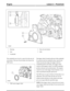 Page 243Housing1
Seal2
Crankshaft3
Rear oil seal retainer4
Bolt5
The crankshaft rear oil seal is a press fit in the rear oil
seal retainer. The rear oil seal retainer also houses the
CKP sensor.
CKP sensor trigger wheel1
The trigger wheel is located on the rear of the crankshaft.
It is pressed onto the crankshaft using a special tool,
which also precisely aligns the trigger wheel for
crankshaft position and timing. The trigger wheel
consists of 60 magnets, minus 2 for ECM crankshaft
position reference and...