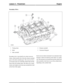 Page 248Secondary Drive
Timing chain1
Bolts2
Inlet camshaft3
Exhaust camshaft4
Tensioner firing pin5
Secondary drive is provided by two short crossover
chains, which transfer drive from the exhaust camshaft
gears to the inlet camshaft gears. The crossover drives
are located at the rear of the RH cylinder bank and the
front of the LH cylinder bank. This allows for a much
shorter and simpler run for the main camshaft drive belt
at the front of the engine.
Each crossover chain is tensioned via an automatic chain...