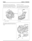 Page 253The cylinder head has four ports machined at each
cylinder location, two exhaust ports and two inlet ports.
One of the inlet ports is helical and functions as a swirl
port, the other is arranged laterally as a tangential port
and functions as a charge port.
The six fuel injection nozzles are centrally mounted;
one above each cylinder and each is fixed to the cylinder
head by means of a clamp and two M6 x 35 bolts.
Harness connector1Glow plugs2
The glow plugs are arranged centrally on the inlet side
of...