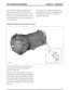 Page 290ratio calculated from the ratio of engine speed to
transmission output shaft speed. The transmission
learning is carried out at end of manufacture. If a new
transmission is fitted during the life of the vehicle the
learning algorithm needs to learn the characteristics of
the new transmission.
The instrument cluster displays the selected gear as
determined by the transfer box. The transfer box also
uses this to check the vehicle is in neutral before
attempting a range change.
Manual Transmission Output...