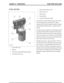 Page 347FUEL FILTER
Screw M8 (2 off)1
Bracket2
Fuel feed to engine (HP injection pump)3
Fuel return from cooler4
Fuel return/air bleed to tank5
Water drain valve6
Filter canister7
Clamp bracket8
Fuel feed from pump module9
The fuel filter is located behind the fuel cooler, at the
rear of the engine and is protected by the engine
undertray. The fuel filter assembly comprises a bracket
and the filtration element which is contained within a
canister.
The filter canister is attached to a circular bracket which
is...