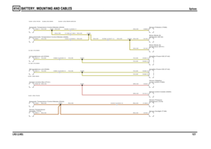 Page 127BATTERY, MOUNTING AND CABLES 
Splices
LR3 (LHD)127
414
Splices
WR,0.5D
RG,0.5D
OG,0.75D
YS,0.5DYS,0.5D
OG,0.5D
OG,0.5D
RG,0.5D
RG,0.5DRG,0.5DYS,0.5DYS,0.5DOG,0.5D
WR,0.5DRG,0.5DWR,0.5DYS,0.5DYS,0.5DYS,0.5DYS,0.5D
OG,0.5D
OG,0.5D
OG,0.5D
OG,0.5DOG,0.5D
OG,0.5DOG,0.5D
C0421-2 C0349-2C1168-2 C1166-2C2238-17 C2240-17
Humidity (T315) Sensor-Temperature/Automatic Temperature Control Module (D243)Central Junction Box (P101)LH headphone unit (D334)RH headphone unit (D335)
C0804-16 C0436-16C0803-16 C0435-16...