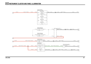 Page 67INSTRUMENT CLUSTER AND PANEL ILLUMINATION 
LR3 (LHD)67413
B,2.5D
RN,0.35D
RN,0.5DRN,0.5DRN,0.5D
RN,0.5DRN,0.5D
RN,0.5D
B,0.75DGB,0.5DB,0.5D
RN,0.5D
RN,0.5D
B,1.5DB,2.5DB,4.0D
B,1.5D
GB,0.5DB,1.5DB,4.0D
B,2.5D
B,1.0D
B,0.35D
B,4.0D
B,4.0D
Window lift (S151)Switch-Isolation-0.03 AmpsRear-RH (S140)Switch-Window-0.03 AmpsRear-LH (S141) Switch-Window-0.03 Amps
Passenger door (S343)Switch-Window-
0.03 Amps
C0610-13 C0084-13
G
Sheet1
C0463-31 C0322-31
B
Sheet1H
Sheet1
C0084-5 C0610-5
Front (B100)...