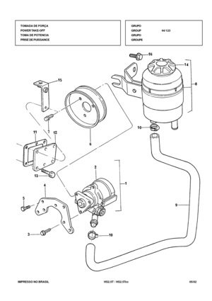 Page 254   IMPRESSO NO BRASIL          HS2.5T / HS2.5Tcc   05/02TOMADA DE FORÇA
POWER TAKE-OFF
TOMA DE POTENCIA
PRISE DE PUISSANCEGRUPO
GROUP44/123
GRUPO
GROUPE 