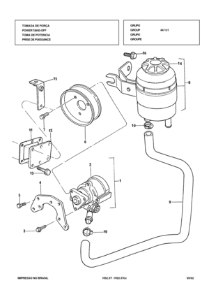 Page 260   IMPRESSO NO BRASIL          HS2.5T / HS2.5Tcc   05/02TOMADA DE FORÇA
POWER TAKE-OFF
TOMA DE POTENCIA
PRISE DE PUISSANCEGRUPO
GROUP44/131
GRUPO
GROUPE 