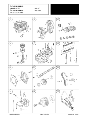 Page 40     IMPRESSO NO BRASIL                   HS2.5T / HS2.5Tcc                81000091 A        05/02
ÍNDICE DE GRUPOS
GROUP INDEX HS2.5T
ÍNDICE DE GRUPOSHS2.5Tcc
INDEX DE GROUPES
1418
131211
17
202123
313233 