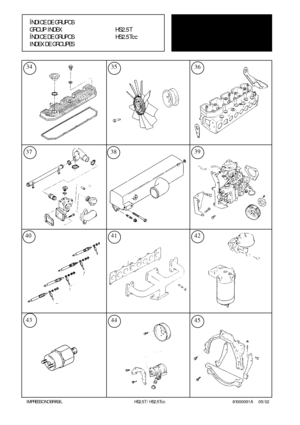 Page 41     IMPRESSO NO BRASIL                   HS2.5T / HS2.5Tcc                81000091 A        05/02
ÍNDICE DE GRUPOS
GROUP INDEX HS2.5T
ÍNDICE DE GRUPOSHS2.5Tcc
INDEX DE GROUPES
34
43
44
41
35
42
45
36
373839
40 