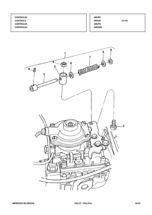 Page 412   IMPRESSO NO BRASIL           HS2.5T / HS2.5Tcc   05/02CONTROLES
CONTROLS
CONTROLES
CONTROLESGRUPO
GROUP73/140
GRUPO
GROUPE 