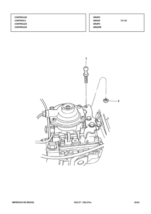 Page 414   IMPRESSO NO BRASIL           HS2.5T / HS2.5Tcc   05/02CONTROLES
CONTROLS
CONTROLES
CONTROLESGRUPO
GROUP73/142
GRUPO
GROUPE 