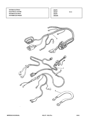 Page 434   IMPRESSO NO BRASIL           HS2.5T / HS2.5Tcc   05/02SISTEMA ELÉTRICO
ELECTRICAL SYSTEM
SISTEMA ELECTRICO
SYSTEME ELECTRIQUEGRUPO
GROUP78/14
GRUPO
GROUPE 