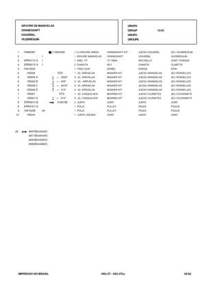 Page 59   IMPRESSO NO BRASIL         HS2.5T / HS2.5Tcc  05/02
JUEGO CIGUEÑAL
CIGUEÑAL
ARO SELLO
CHAVETA
ESPIGA
JUEGO ARANDELAS
JUEGO ARANDELAS
JUEGO ARANDELAS
JEUGO ARANDELAS
JUEGO ARANDELAS
JUEGO COJINETES
JUEGO COJINETES
JUNTA
POLEA
POLEA
JUNTAJEU VILEBREQUIN
VILEBREQUIN
JOINT TORIQUE
CLAVETTE
PION
JEU RONDELLES
JEU RONDELLES
JEU RONDELLES
JEU RONDELLES
JEU RONDELLES
JEU COUSSINETS
JEU COUSSINETS
JOINT
POULIE
POULIE
JOINT  1 CJ.ÁRVORE MANIV.
 1  ÁRVORE MANIVELAS
 1  ANEL O
 2  CHAVETA
 1  PINO GUIA
 1  JG....