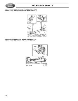 Page 6PROPELLER SHAFTS
10 DISCOVERY SERIES II FRONT DRIVESHAFT
DISCOVERY SERIES II  REAR DRIVESHAFT   