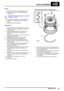 Page 50SCHALTGETRIEBE
ÜBERHOLUNG21
Prüfung
1.Manschette auf Risse und Beschädigung prüfen.
2.Nylonsitz und Kugel auf Verschleiß prüfen, ggf.
austauschen.
VORSICHT: Sitz und Kugel müssen zusammen
ausgetauscht werden.
3.Schaltgabel und Ösenbolzen auf Verschleiß prüfen.
4.Schaltwelle und Endabdeckung auf Verschleiß
prüfen.
5.Verschlissene Teile austauschen.
Zusammenbau
1.Neue O-Ringe mit Getriebeöl schmieren und an der
Schaltgabel montieren. Schaltgabel im Gehäuse in
Position bringen.
2.Schaltwelle mit...