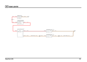 Page 150CIGAR LIGHTER 
Range Rover (LHD)15249
CIGAR LIGHTER
N,2.5N,2.5
R,16.0RB,1.5
RG,2.5
RG,2.5
RG,2.5
R,35.0R,35.0
N,35.0
N,2.5
N,2.5
FUSE 1
20.0 Amps
Fuse box-Rear (P107)
Cigar lighter-Front (J112)
C0868-6 C0903-6
Cigar lighter-Rear (J113)
compartment (P101) Fuse box-PassengerBattery (P100)
LINK 5
100.0 Amps
12.0 Volts
C0903-5 C0868-5
C2020-5
C2024-1
C0086-1
C0089-1
X1483
C2020-12
C1594-1
C1595-1
C0045-1
X7163
C0632-1C0192-1
C0588-1
C1661-0
C0553-0
X13005 