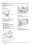 Page 345TRANSFER BOX
41-6 REPAIRS
Transfer gearbox - V8
$% 41.20.25.99
Remove
1.Position vehicle on lift.
2.Disconnect battery earth lead.
3.Use LRT-12-214 and LRT-12-215 to loosen 
viscous coupling lock nut and remove fan 
assembly from coolant pump.
NOTE: Thread is left handed.
4.Raise vehicle on lift.
5.Drain transfer gearbox oil. 
 
 +  TRANSFER BOX, ADJUSTMENTS, 
Drain and refill.
6.Remove rear propeller shaft.
 
 +  DRIVESHAFTS, REPAIRS, Propeller 
shaft - rear.
7.Remove front propeller shaft.
 
 +...