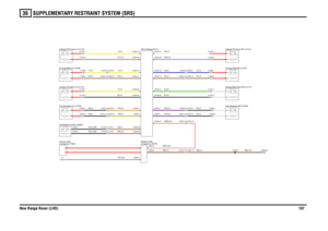 Page 108SUPPLEMENTARY RESTRAINT SYSTEM (SRS) 
New Range Rover (LHD)10736
PG,0.35
B,0.5,200B,0.5,200N,0.5B,0.5B,0.5Y,0.5
B,0.5Y,0.5UY,0.5Y,0.5NR,0.5
WR,0.35
NB,0.5
NB,0.5
NB,0.75
W,0.5UN,0.5N,0.5U,0.5UR,0.5WR,0.35B,0.5G,0.5UW,0.5
N,0.5YN,0.5YR,0.5N,0.5Y,0.5
B,0.5B,0.5N,0.5U,0.5
C0336-10 C0459-10C0751-10 C0253-10
Unit-Battery safety (D260)occupancy (T302) Sensor-SeatAAirbag-ITS-Front-LH (U112)
C1477-1
Airbag-ITS-Rear-LH (U114)
C1474-1
Pre-tensioner-LH (U104)
C0254-2C0254-1C1474-2
Air bag-Side-LH (U108)...