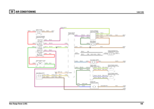 Page 109AIR CONDITIONING 
Low-Line
New Range Rover (LHD)108
38
AIR CONDITIONING
Low-Line
NB,0.5
RU,6.0
YG,4.0
YN,0.5
YN,0.5NB,0.5
WRY,0.35
RU,4.0R,4.0G,4.0
R,35.0
GY,0.75RP,0.75
N,35.0
GY,0.75
NG,0.35 (Td6)SU,0.35 (Td6)NO,0.75 (V8)
BG,0.5
2,BG,0.5,6503,U,6.0
N,6.0
1,N,6.0,650
BS,0.5
BS,0.5 (V8)
N,4.0N,4.0RG,4.0
YG,0.75 (V8)
BS,0.5 (Td6)UG,0.5BG,0.35N,1.5UR,0.35BG,4.0
N,0.75N,4.0
MAXI FUSE 6150.0 Amps
control (D243) Module-HEVAC
Valve-Water (N143)
C1898-2 C2034-2C1898-1 C2034-1
Battery (P100)MAXI FUSE 6450.0...