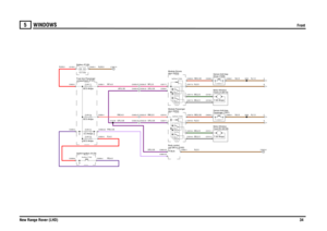 Page 35WINDOWS 
Front
New Range Rover (LHD)34
5
WINDOWSFront
UR,0.35UR,0.35UR,0.35RP,2.5RW,2.5
PW,0.35PB,4.0R,4.0
R,35.0
UR,0.35UR,0.35RW,4.0
RP,4.0
N,35.0
N,2.5N,2.5NR,0.35N,2.5NR,0.35BS,2.5BG,2.5BS,2.5BG,2.5
N,0.5
N,1.5
N,0.5
N,1.5
Up/Down (Y250)
Auxiliary (Y163)
Switch-Ignition (S176)compartment (P101) Fuse box-PassengerBattery (P100)
FUSE 1130.0 AmpsFUSE 2430.0 AmpsFUSE 415.0 AmpsFUSE 5330.0 Amps
12.0 Volts
C0463-23 C0322-23C0463-27 C0322-27C0459-27 C0336-27C0459-23 C0336-23
unit (BCU) (D162)
Body control...
