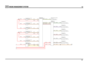 Page 83ENGINE MANAGEMENT SYSTEM 
Td6
82
20
Td6
NG,0.35BY,0.35BR,0.35RW,0.75R,10.0
RW,2.5RW,0.75
N,2.5Y,0.35N,0.35RW,2.5RW,2.5
RW,2.5RW,2.5RW,2.5RW,2.5RW,2.5
N,2.5N,2.5N,2.5N,2.5N,2.5
NO,4.0
BN,2.5NO,0.5BY,2.5BR,2.5BW,2.5BG,2.5BP,2.5
Fuel injector-No.6 (T177)
module (ECM) (D131) Engine control
position (CMP) (T107)
Sensor-Camshaft
CAD
Fuel injector-No.2 (T173)Fuel injector-No.3 (T174)Fuel injector-No.4 (T175)Fuel injector-No.5 (T176)Fuel injector-No.1 (T172)
Glow plug (T171)
plug (D157)
Unit-Timer-Glow
fixings...