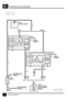 Page 50STARTING AND CHARGINGB1
4CIRCUIT DIAGRAM
P104
Battery
See Power Dis-
tribution R
B
See Ground Dis-
tribution
E181
K136
Starter Solenoid
Z106
Generator
[1] Voltage
Regulator
30
D+
B+[1]
A
B1-3
15 C114NY
Z238
Body Electrical
Control Module
(BECM)
25C571
Z106
Generator
[1] Voltage
Regulator
D+
B+[1]
Petrol Diesel
R
NY
3C506
C106S573
NY
C121 