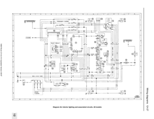 Page 27Wiring diagrams  12•27
12
1689 Rover 214 & 414 Updated Version 09/97
Diagram 2b: Interior lighting and associated circuits. All models 