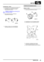 Page 48MOTOR
ÜBERHOLUNG23
Auspuffkrümmer - Einbau
1.Auflageflächen des Auspuffkrümmers säubern.
2.Neue Dichtung über Stehbolzen anbringen,
Auspuffkrümmer montieren.
VORSICHT: Die Metallseite der Dichtung muß
zum Krümmer weisen.
3.Halter Kühlmittelverteiler an Stehbolzen
Auspuffkrümmer anbringen.
4.5 Muttern montieren und in der abgebildeten
Reihenfolge arbeitend auf 45 Nm festziehen.ÖLPUMPE UND ÖLÜBERDRUCKVENTIL
Ölpumpe - Ausbau
1.Nockenwellenantriebsriemen ausbauen.
2.Kurbelwellenrad von der Kurbelwelle...