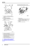 Page 27MOTOR
2
ÜBERHOLUNG
11.5 Schrauben zur Befestigung der mittleren
Abdeckung des Nockenwellenantriebsriemens
entfernen.
12.Mittlere Abdeckung entfernen.
13.3 Schrauben zur Befestigung der
Nockenwellenantriebsriemenabdeckung unten
entfernen.
14.Abdeckung unten entfernen.
15.Schraube am Nockenwellenantriebsriemenspanner
lockern, aber nicht entfernen.
16.Spannrolle des Nockenwellenantriebsriemens vom
Riemen abdrücken; Stellschraube leicht festziehen,
damit die Spannrolle nicht zurückrutschen kann.
17.Bei...